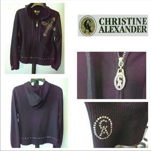 EUC Large Christine Alexander Cross Hoodie